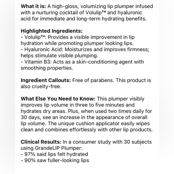 Grande Cosmetics Hydrating Lip Plumper Gloss 1.1ml - Picture 3 of 3